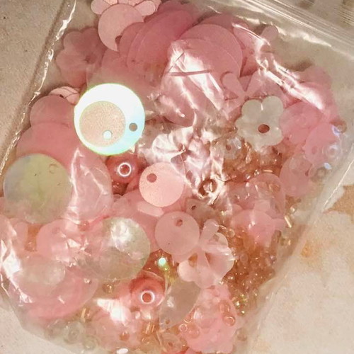 Pink sequins No 10 for embroidery and jewelry new