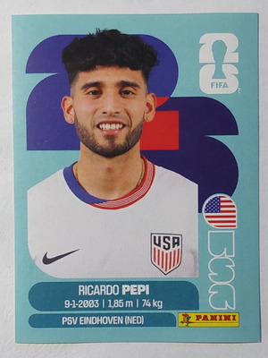 FIFA World Cup 2026 sticker Ricardo Pepi USA new