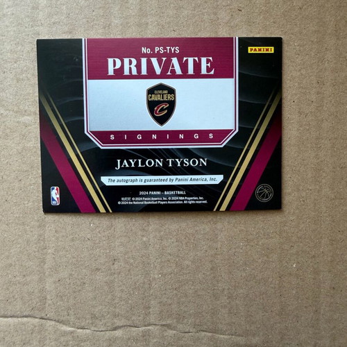 Panini Private Signatures Rookie Jaylon Tayson card autograph like new