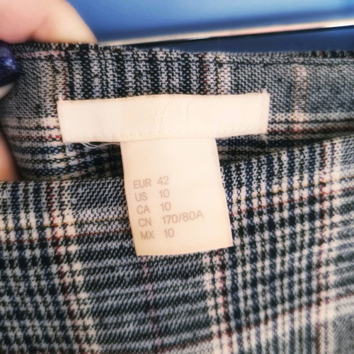 H&M Gray Checked Suit Like New