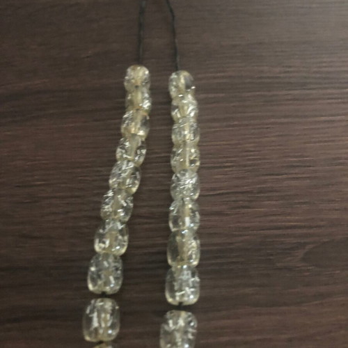 Worry beads used with slightly worn string