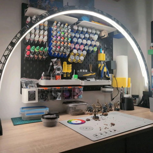 LightBridge LED Arc Lamp, 3D printed modular floor lamp