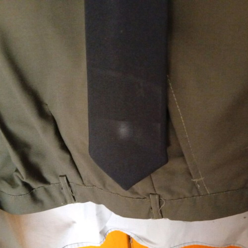 Summer uniform trousers with shirt and tie like new, green