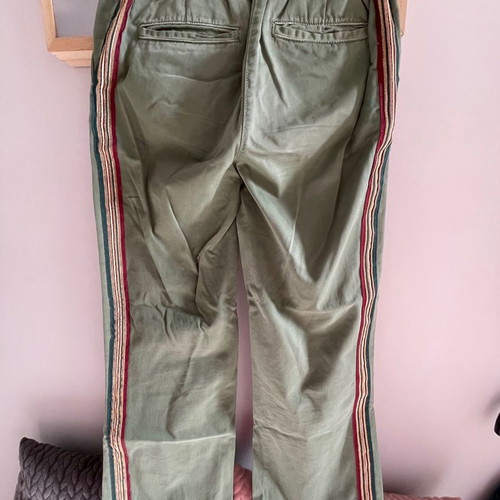 Zara pants used, khaki with elastic and side design, size 34