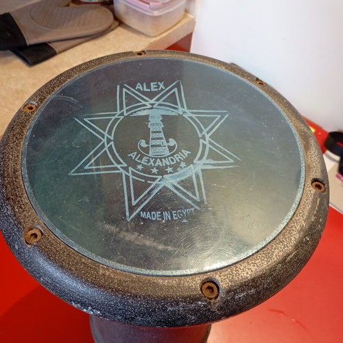 Egyptian darbuka like new, aluminum for durability and sound