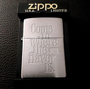 ZIPPO MARLBORO 2002 COME TO WHERE THE FLAVOR IS