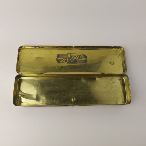 Old metal box Koh-I-Noor Hardtmuth used, empty #5477