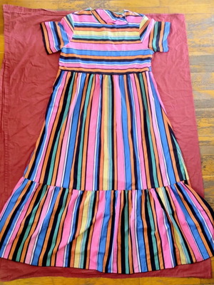 Maxi dress used, colorful, wide fit, size XL