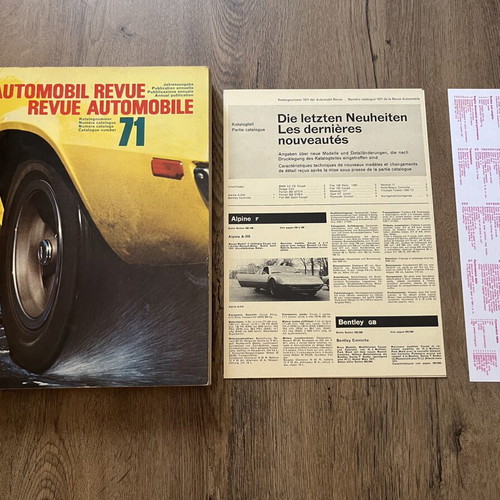 Revue Automobile 1971 book like new, French