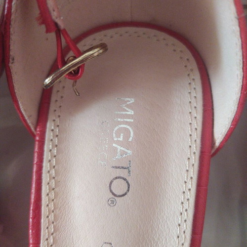 Migato red high-heeled sandals like new, size 37