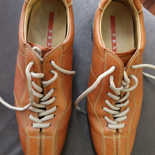 Prada leather sneakers size 37 like new