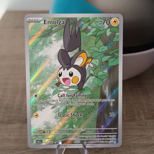 Emolga Illustration Rare Black Bolt Pokémon TCG card new