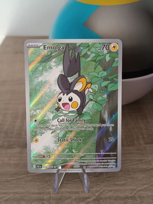 Emolga Illustration Rare Black Bolt Pokémon TCG card new