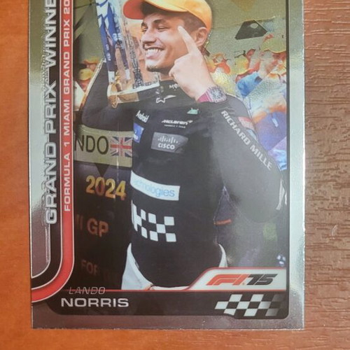 F1 Topps Chrome 2025 Lando Norris Formula 1 Grand Prix Winner Miami 2024 like new