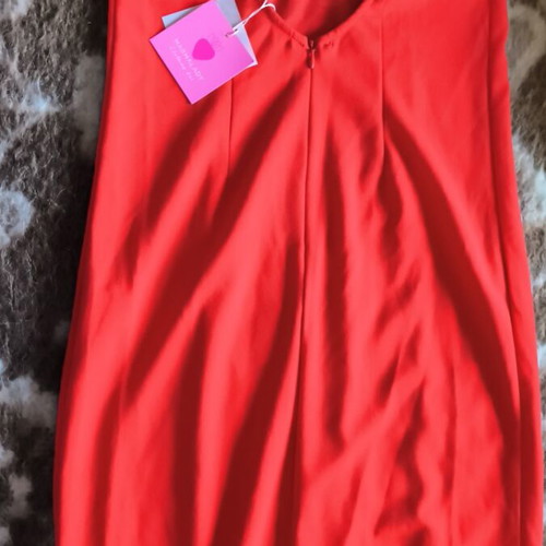 Long red dress new with zipper and Marmalady cups size M