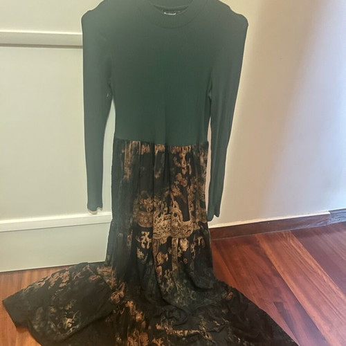 Desigual Long Dress Like New, Green