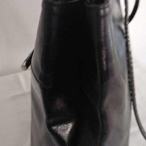 Leather shoulder bag black used