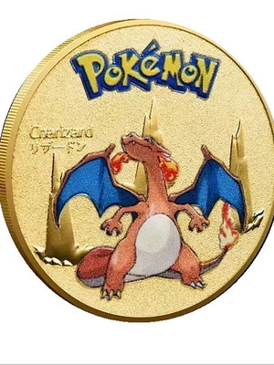 Pokemon Charizard Coin Gold New Collector's Souvenir