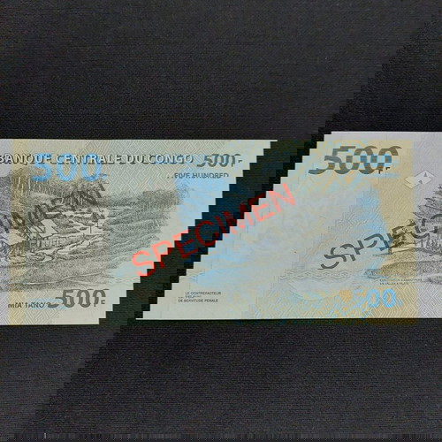 SPECIMEN. CONGO 500 FRANCS.