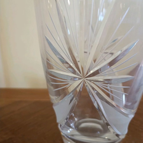 Crystal vase vintage 22 cm used