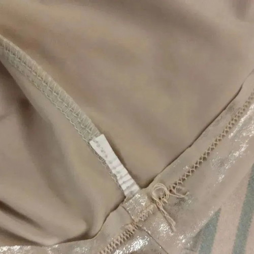 Medium silver evening blouse used, size 52, elastic with button