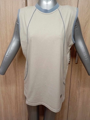 Times blouse used, size L/XL, beige and blue