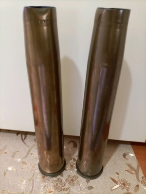 Two collectible vintage 1944 shell casings used