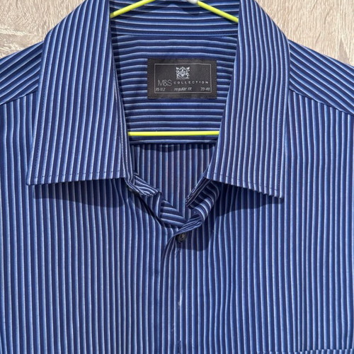 Striped shirt Marks & Spencer regular fit XL like new, blue