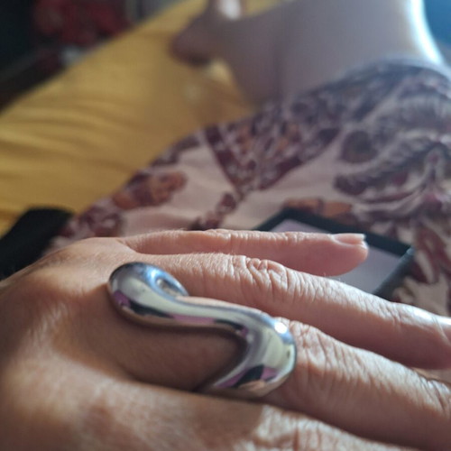 Ring new, size 8-9, stainless steel, silver color