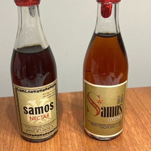 Vintage Samos wine miniatures new, sealed