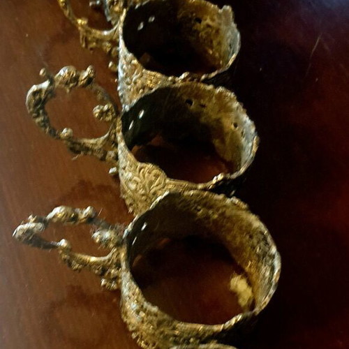 Vintage glass holders used with ornate design