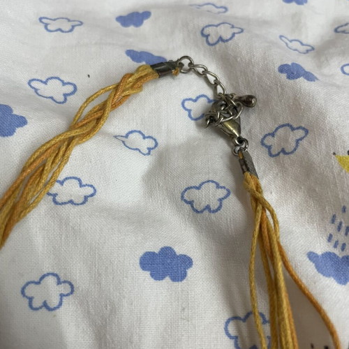 Vintage necklace from the ‘90s used, yellow and orange