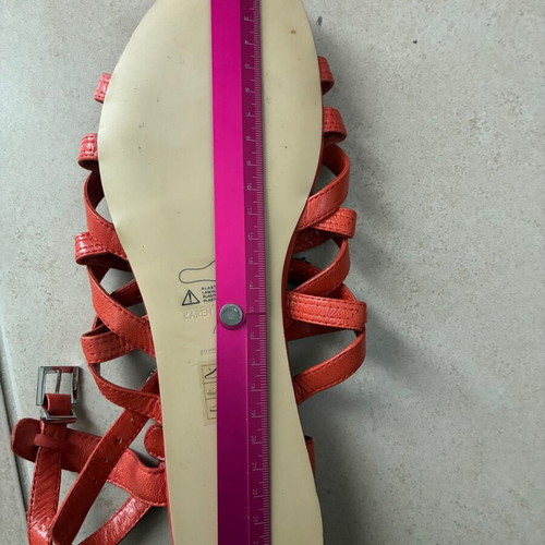Karen Millen leather gladiator sandals coral size 41 like new