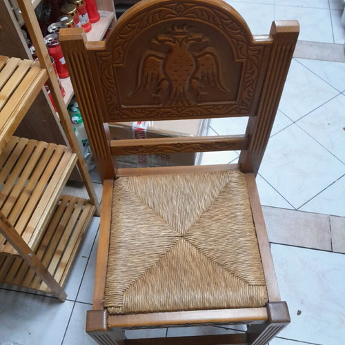 Carved ecclesiastical chair like new