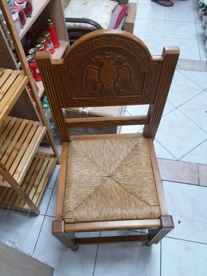 Carved ecclesiastical chair like new
