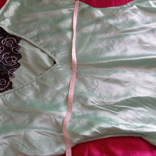 Marcelane Silk Shell Embellished Floral Blouse Green XL Like New