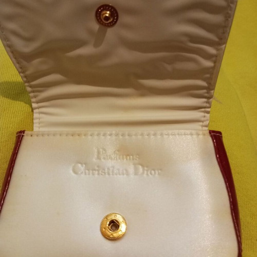 Small Dior toiletry bag used, white and red