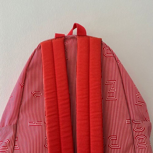 Eastpak striped red white backpack used