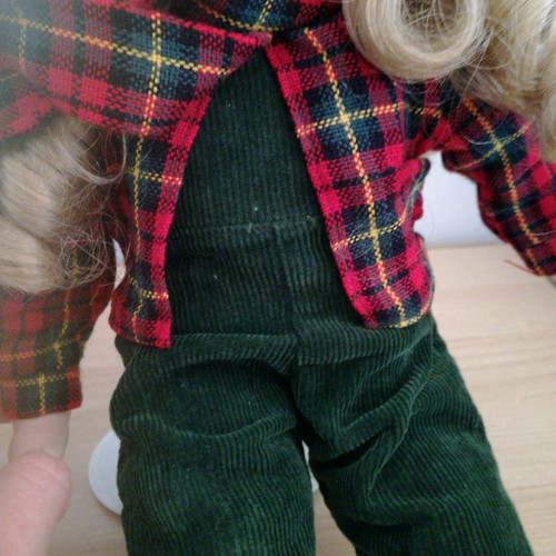 Porcelain doll used 37cm with clothes and shoes