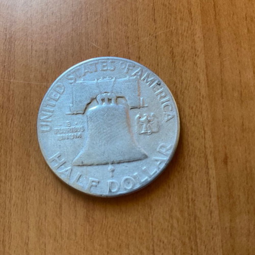 Silver half dollar coin 1952 used