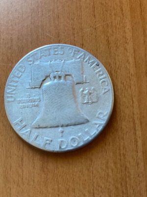 Silver half dollar coin 1952 used