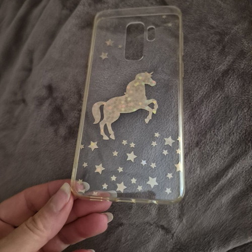 Transparent Samsung Galaxy S9 Plus case with unicorn design new