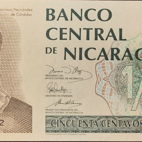 Nicaragua ½ Cordoba banknote like new 1991
