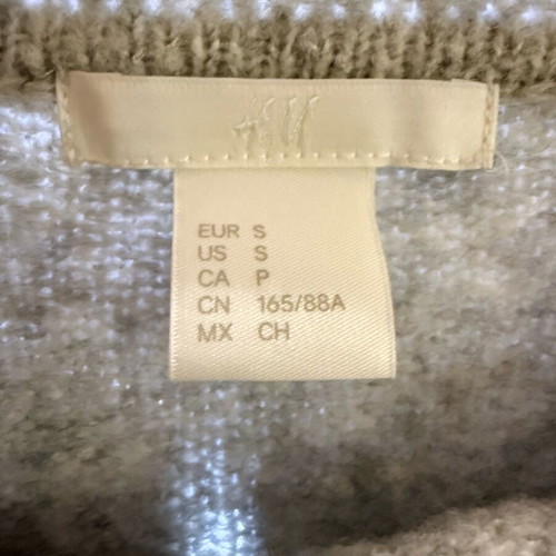 H&M knit sweater gray melange oversize like new size S