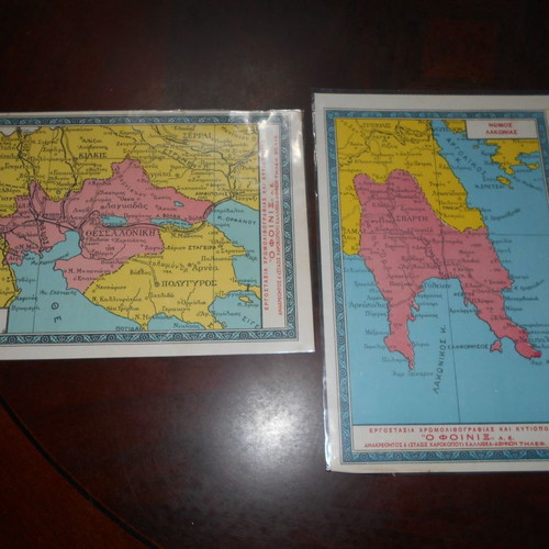 Chromolithograph maps used, pack of 10, old notebook covers