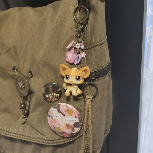 LPS Tan Chihuahua #96 Handmade Keychain like new