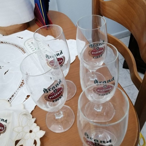 Brand Bier beer glasses new, set of 6