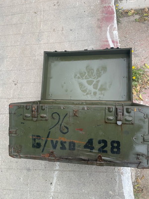 Military trunk used from 1940 American 75x44x41 height