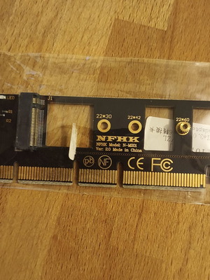 M.2 NVME SSD to PCIe 3.0 x16/x8/x4 adapter
