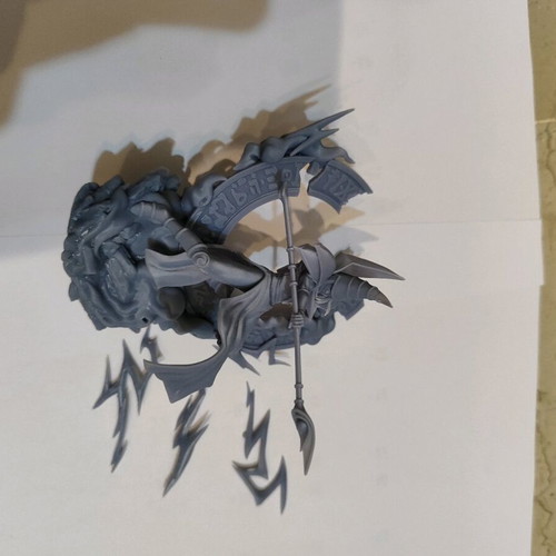 Dark Magician figure from Yu-Gi-Oh 3D printed, like new, unpainted